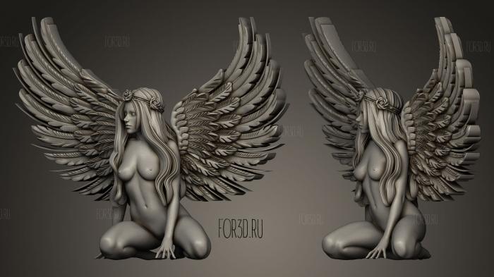 Ангел девушка голая 3d stl модель для ЧПУ
